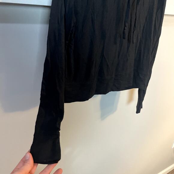 Athleta Soft & Cozy Modal Blend Black Pullover Hoodie Women's Size XS EUC - Picture 10 of 13